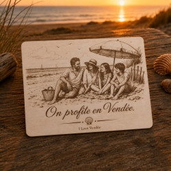 Carte postale en bois personnalisée – Gravure de votre photo