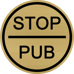 Plaquette Stop Pub
