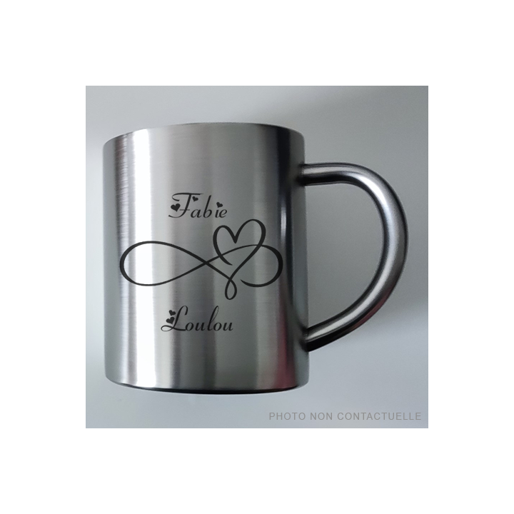 Mug isotherme personnalisé en acier inoxydable