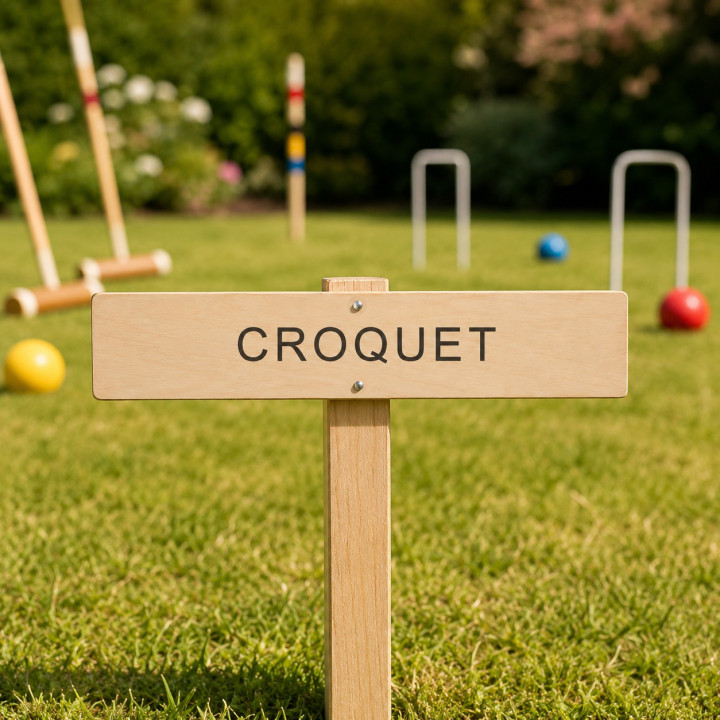 Pancarte jeu en bois 25 × 5 cm | PrestaNum