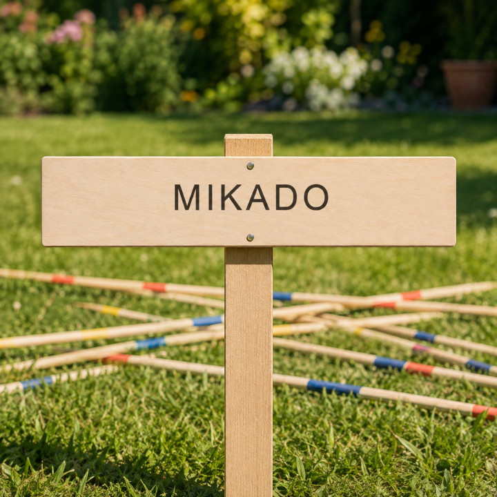 Pancarte jeu en bois 25 × 5 cm | PrestaNum