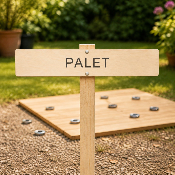 Pancarte jeu en bois 25 × 5 cm | PrestaNum