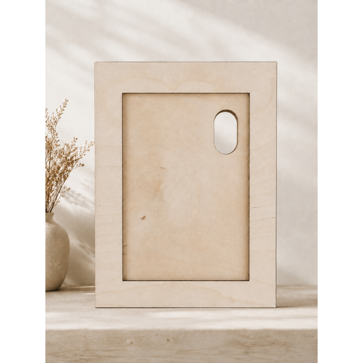 Photo personnalisée en bois 13x18 cm avec support