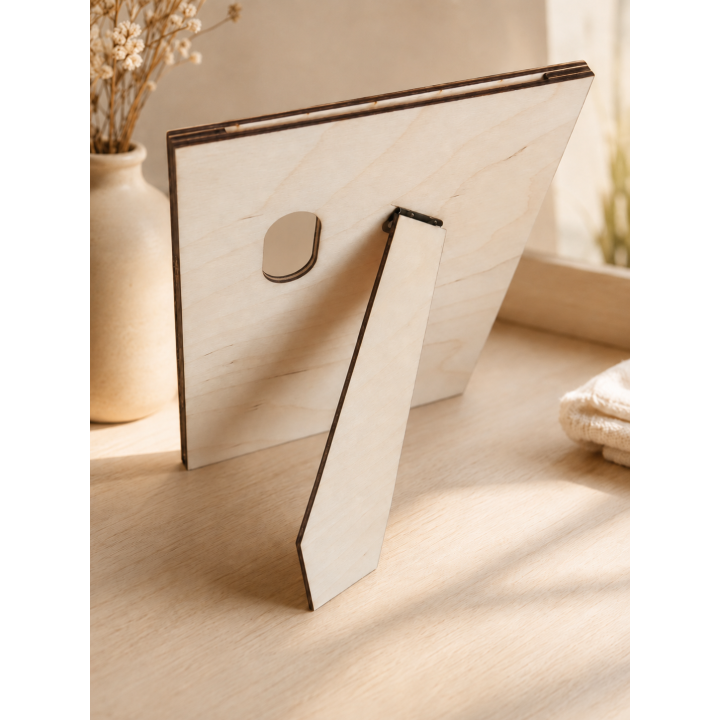Photo personnalisée en bois 13x18 cm avec support