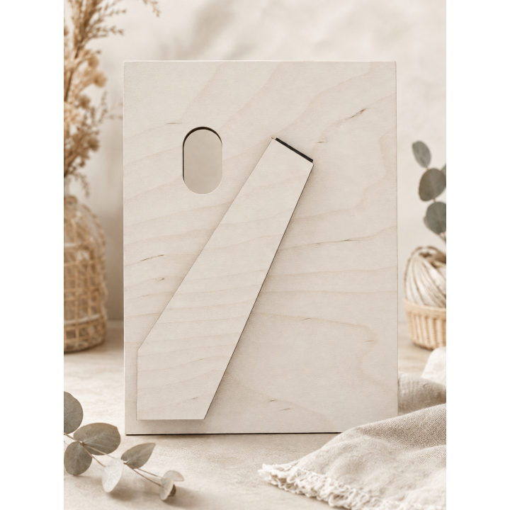 Photo personnalisée en bois 13x18 cm avec support