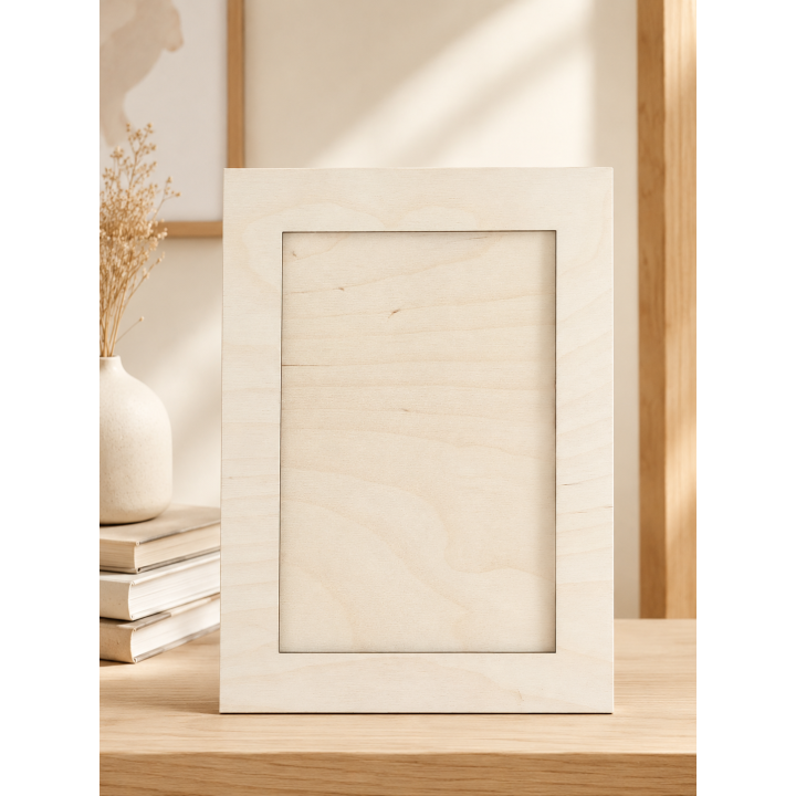 Photo personnalisée en bois 13x18 cm avec support
