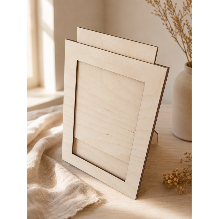Photo personnalisée en bois 13x18 cm avec support