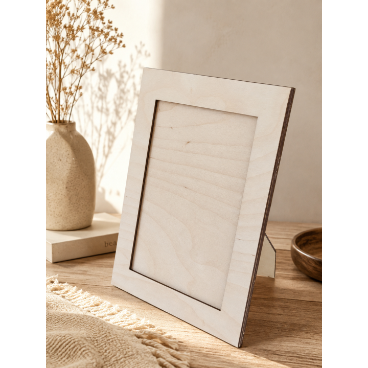 Photo personnalisée en bois 13x18 cm avec support