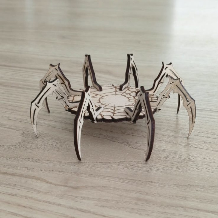 Araignée décorative Halloween en bois – Ø 13 cm