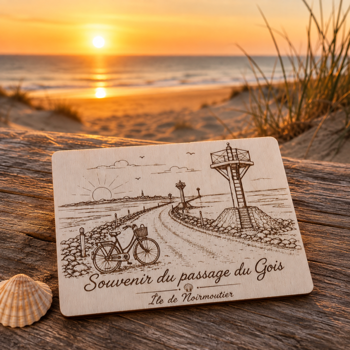 Carte postale - Vendée - Souvenir du passage du Gois - Ile de Noirmoutier